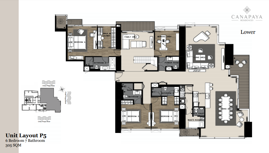 Canapaya Residences 6 bedroom duplex condo for sale - Condominium - Bang Khlo - Rama 3