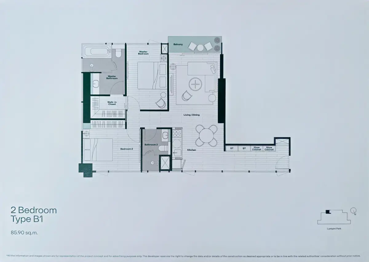 Dusit Residences 2 bedroom condo for resale - Condominium - Silom - Lumpini