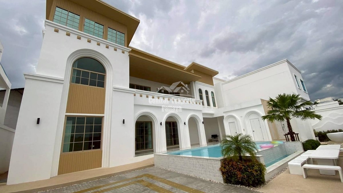 Grand Mediterranean-Style 5-Bedroom Luxury Pool Villa – Nong Prue, Pattaya - House - Pattaya Central - 