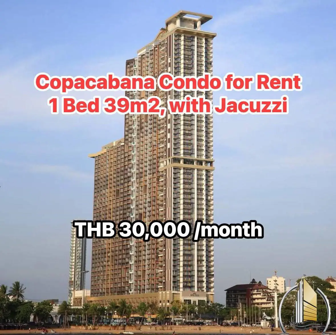 54th Floor Luxury Beachfront Condo for Rent in Jomtien, Pattaya  - Condominium - Jomtien - Copacabana Beach Jomtien