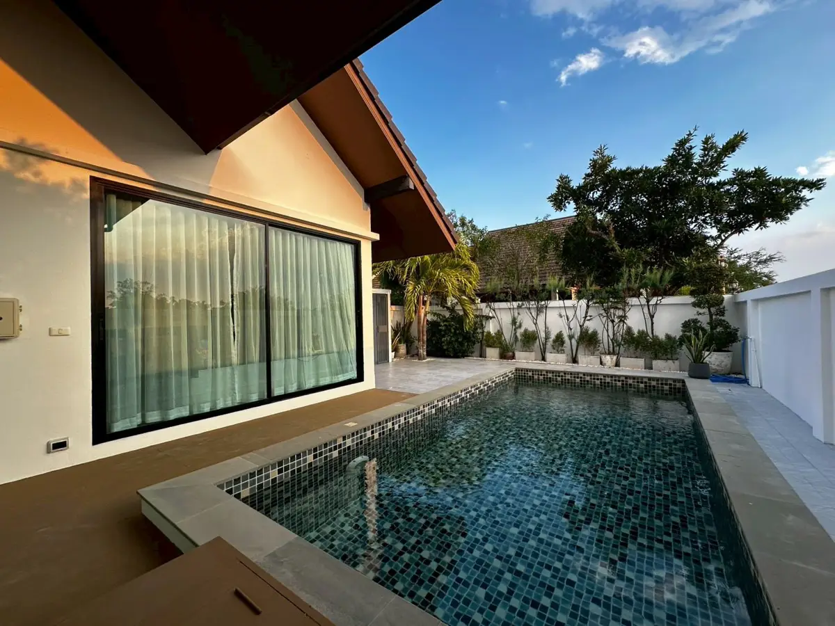 For Sale: Corner detached house with private pool at The Maple Village, Pattaya. - House - Huai Yai  - 